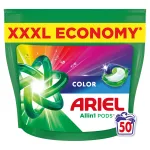 Ariel All in 1 pesukapslid v&auml;rvilistele riietele, 50 tk.