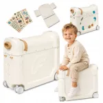 Laste reisikohver Stokke JetKids BedBox V3, valge, lennukivoodiga