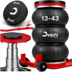 Autodele pneumaatiline lift SNOWMAN, 13&ndash;43 cm, 3,5 t, k&auml;sipuuga ja &otilde;hukotiga