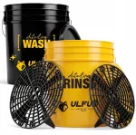 Bassein separatoriga ja kaanega RINSE&WASH ULFUR, kollane-must