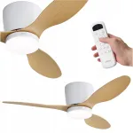 Laeventilaator LED lambiga EBERG ARX 106 cm, 3 labaga, vaikne, pult kaasas