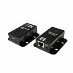 USB 2.0 pikenduskaabel LogiLink UA0267, Cat.5, kuni 50 m, 4 PoE porti, must