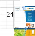 Iseliimuvad tr&uuml;kitavad sildid HERMA 4453, valged