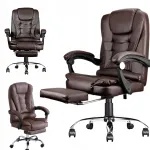 Kontoritool BOSS jalapadi ja pruun nahk KO22BR