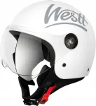 Motojalgratturi kiiver WESTT visiiriga, valge, suurus S (55-56 cm)
