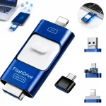 128 GB 4-&uuml;hes USB m&auml;lupulk, sinine, USB-C/Lightning/Micro-USB