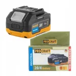 Procraft Industrial No.2 laadija ja 4 Ah aku komplekt 20V