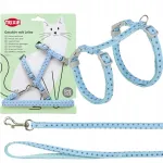 Trixie sinised t&auml;pikestega kassivarustuse valiimad rihmaga, 28&ndash;45 cm