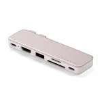 Satechi USB-C hub, HDMI 4K, SD lugeja, PD 45W, roosa