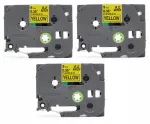 Kleepuv lint BROTHER TZe-FX621, 9 mm, kollane, 3 tk