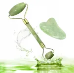 N&auml;omassaažikomplekt JADE ROLLER: rull ja gua sha plaat