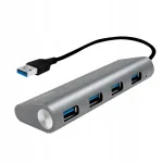 USB jagaja 4xUSB 3.0, alumiiniumi korpus