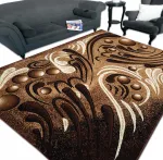 Vaip 150x300 cm Alfa bcf Shiraz, moodne, pronksjas, bordo, halli mustriga