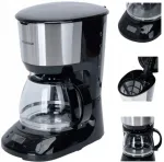 Kohvimasin Aigostar 1,25L 750W taimeriga, klaasfilter, BPA-vaba