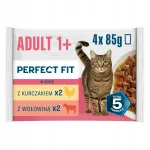 Koerakonservid Perfect Fit veise- ja kanaga kastmes, 4 x 85 g