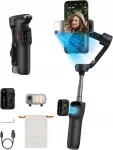 3-teljeline telefonistabilisaator Hohem iSteady V3, must, LED-tulega
