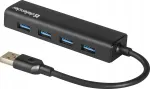 USB jagaja Quadro Express, 4 porti, must, USB 3.0