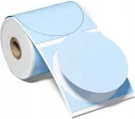 &Uuml;mmargused sinised kleebised 50 mm, Phomemo M110/M120/M200/M220, diameeter 50