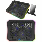 S&uuml;learvuti jahutusalus RGB-valgustusega ja telefonihoidjaga