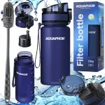 Pudeli harja ja veepudel AQUAPHOR CITY, sinine, 0,35 l