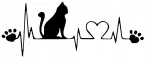 Auto kleebis KITTEN kassi EKG, 10 x 25,8 cm