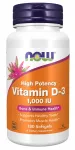 Toidulisand NOW Foods Vitamin D-3 1000 IU, 180 kapslit