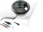 USB hub heli v&auml;ljunditega, lauakinnitusega, DELOCK 61990
