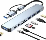 USB jagaja Omelivon, 8 porti, USB-C, hall