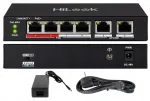 PoE kommuter HiLook, 4 PoE pesa, 2 uplink, 35W, v&otilde;rgu kaameratele
