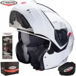 Motorratturi kiiver Caberg Duke X, valge l&auml;ikiv, suurus XS