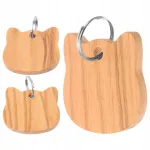 Puidust koera riputised-kaardid, 3 tk, kassi kujuga