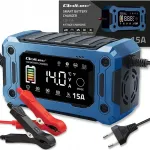 Akulaadija Qoltec, 12V, 15A, AGM, GEL, LiFePO4, LCD