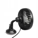 Auto ventilaator 12/24V, must, kinnitatav armatuurlauale