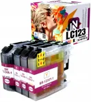 Brother LC123 XL tindikassetid, 4 tk, sobivad DCP-J132W, DCP-J152W printeritele