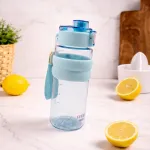 750 ml pudel sinise kaanega ja lukuga
