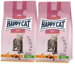 Kuiv kassipoegade toit HAPPY CAT Junior Farm Duck teraviljavaba, 2 x 4 kg