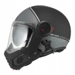 Motorratturi kiiver NZI MINIMOD SMART, must/antratsiit, matt