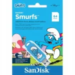 USB m&auml;lupulk SanDisk 64GB, USB A 3.2, 130 MB/s, Smurf