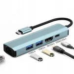 INF 5-in-1 portide dokipunkt HDMI 4K, PD 100W ja gigabit Ethernetiga