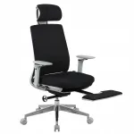 Ergonoomiline kontoritool jalatoega Spacetronik, must, 110 kg