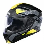Motorrattakiiver SMK JAW GL264/S, hall/kollane