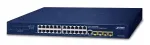 PLANET l&uuml;liti, 24 porti, hallatav, Gigabit Ethernet, IPv4/IPv6