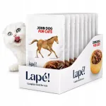 John Dog Lap&eacute; m&auml;rg kassitoit hobuselihaga, 10 x 100 g