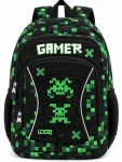 Mitme sektsiooniga koolikott LOOZZ GAMER, roheline