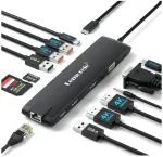 USB-C 13-&uuml;hes dokipunkt, 2x HDMI 4K, VGA, PD 100W, Ethernet, USB 3.2