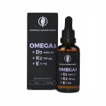 Toidulisand Omega-3 + D3 K2 E tilgad 50 ml, k&otilde;rge EPA DHA kontsentratsioon