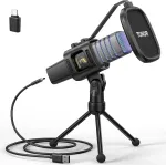 USB kardioidmikrofon RGB-valgustusega arvutile ja m&auml;ngudele