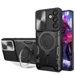 Samsung Galaxy A26 5G telefoni &uuml;mbris liikuva kaamera kaitsega ja metallalusega