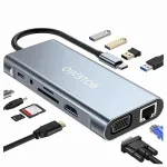 11-in-1 USB-C jaotur HDMI 4K, VGA MacBookile