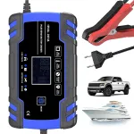 Automaatne aku laadija 12V/24V, 8A, LCD-ekraaniga
